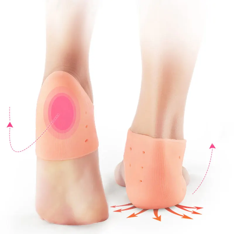 2 пары пятки протектор Силиконовый гель лодыжки поддержки мягкие носки рукава