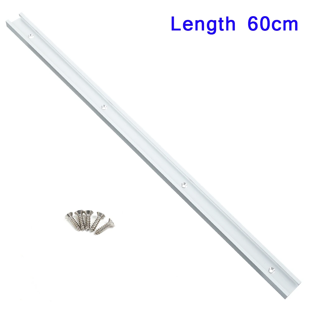 60 cm NE 0,3/0,5/0,6/0,8/1 м направляющая для резки калибровочный стержень Деревообработка т-трек t-слот рамка из алюминиевого сплава Выдвижной Стол пила - Цвет: 60 cm
