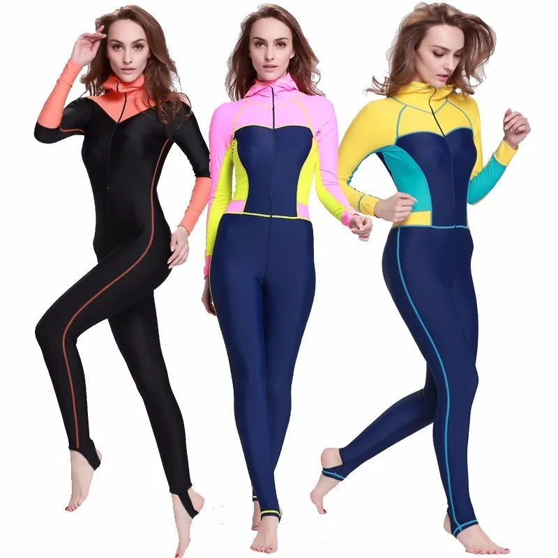 Женский комбинезон SBART гидрокостюм с длинными рукавами солнцезащитный для