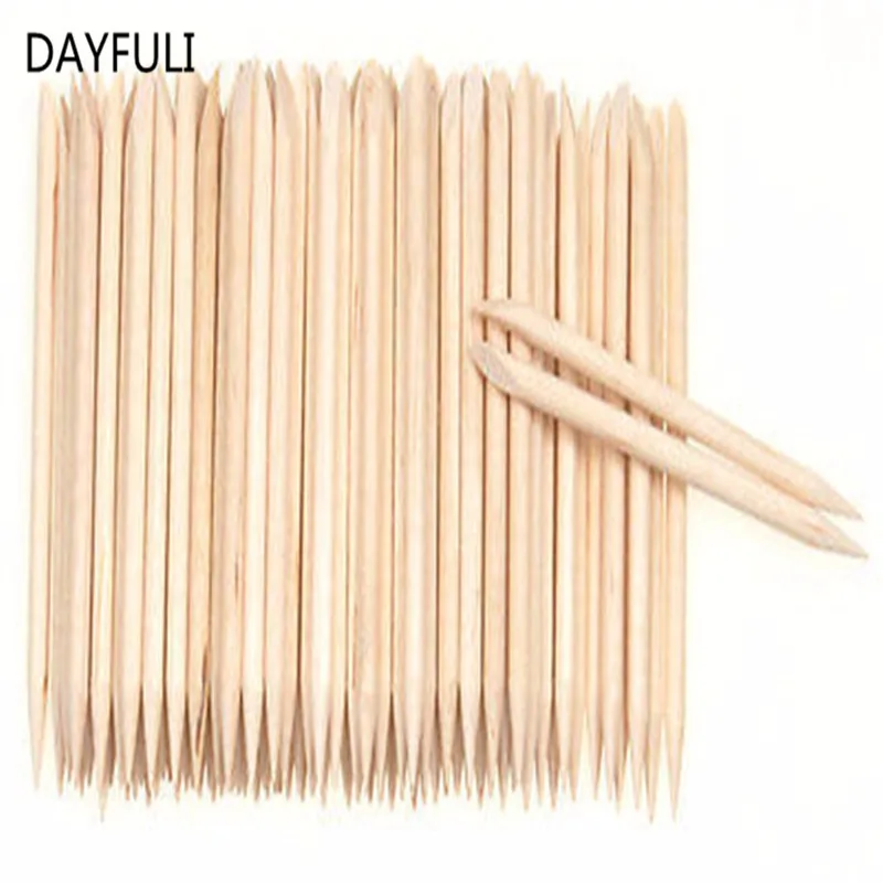 

100 Pcs Nail Art Design Orange Wood Stick Sticker Remover Manicure Pedicure Care Nail Art Tool Art Equipment for Manicures