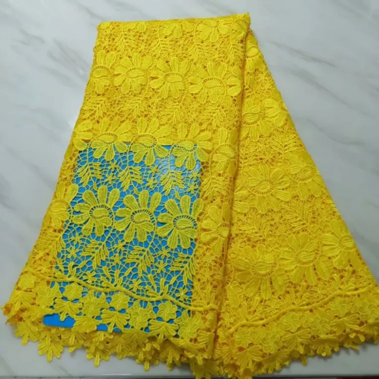 unique style black colour milk silk 5yards water soluble lace fabric good quality guipure for clothes FF167-6 | Дом и сад