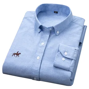 DAVYDAISY фирменные туфли-оксфорды мужские рубашки на осень, с длинным рукавом, облегающая, Однотонная повседневная обувь мужские рубашки высокого качества Chemise Homme DS-211