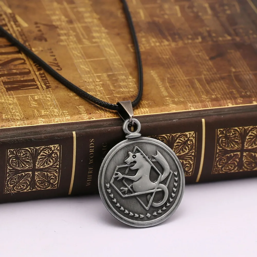 Ожерелье Эдварда Элрика из Fullmetal Alchemist - подарок для мальчиков, винтажное ожерелье для женщин, японские аниме, модные украшения.