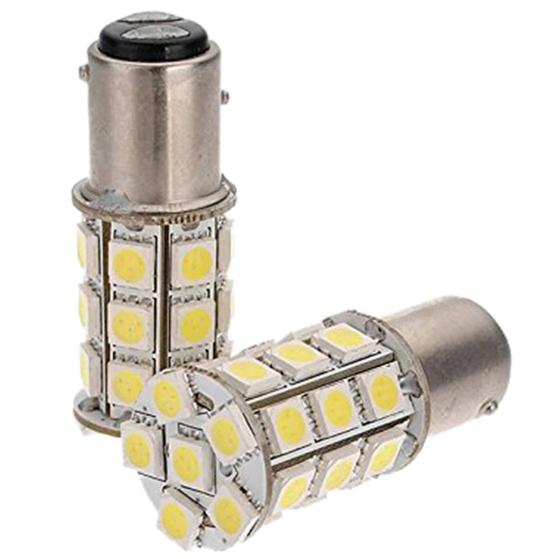 2x1157-T25 BAY15D P21 / 5W 27 SMD5050 12V Светодиодный светильник белый | Автомобили и мотоциклы