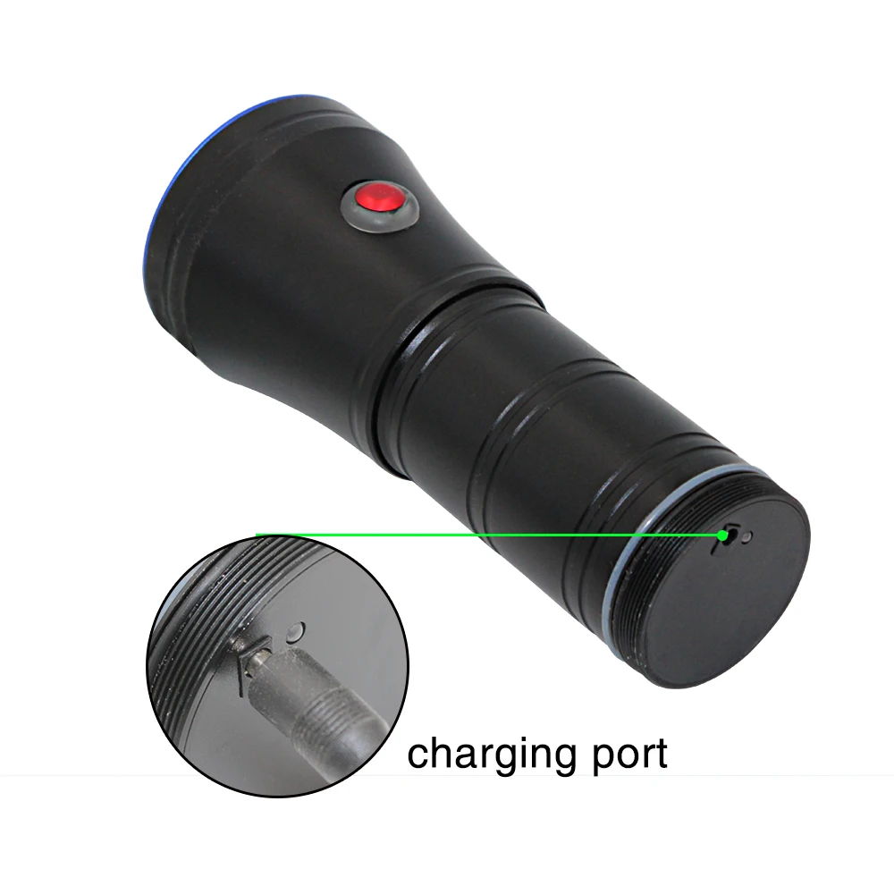 저렴한 Uranusfire 방수 스쿠버 다이빙 손전등 토치 XM-L2 18650 수중 랜턴 1200 루멘 LED 손전등