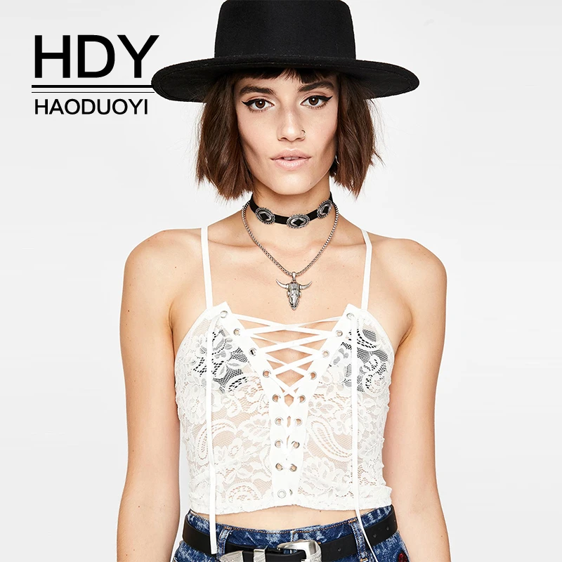 HDY Haoduoyi 2019 новые модные летние топы на бретельках женские повседневные