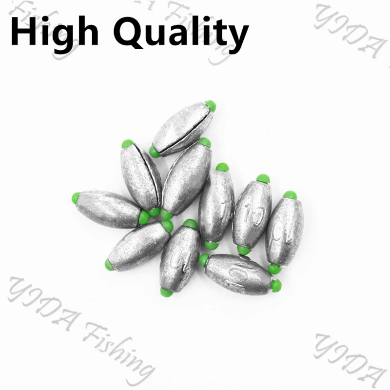 

Hot 3g/5g/7g/10g/14g/20g Quick Olive Shaped Sinker Fishing Lead Fall Hook Connector Opening Mouth Line Weights Round Shot Split