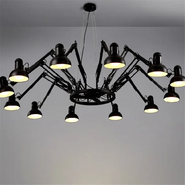 買取 12 ライト黒クモダイナーペンダントライト Led 電球バー/メーカーランプリモコンで送料無料