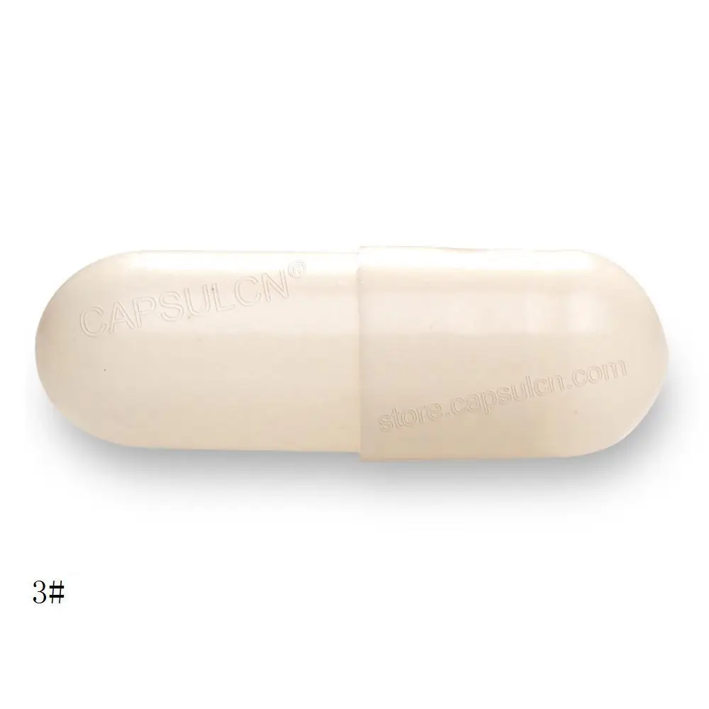 

5000 Pieces / Carton White Colored Size 3 Empty Gelatin Joined White Capsules