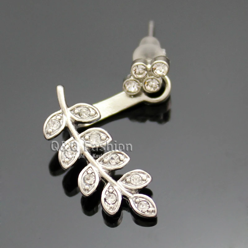 Блогер цветок Маргаритка лист кристалл бар тянуть через качели серьги гвоздики