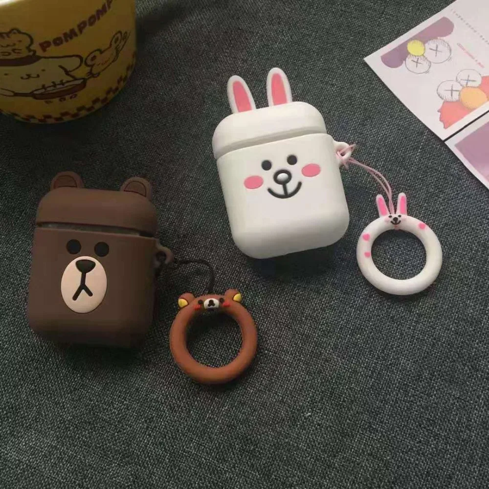 Прекрасный Салли Airpods Мультфильм Силикагель Чехол для Apple Bluetooth Наушники 1/2