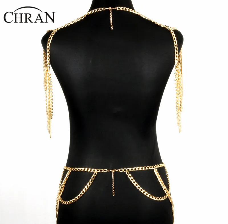 Женская пляжная цепочка Chran золотого цвета на плечо вечерние украшения BC0400|pendants