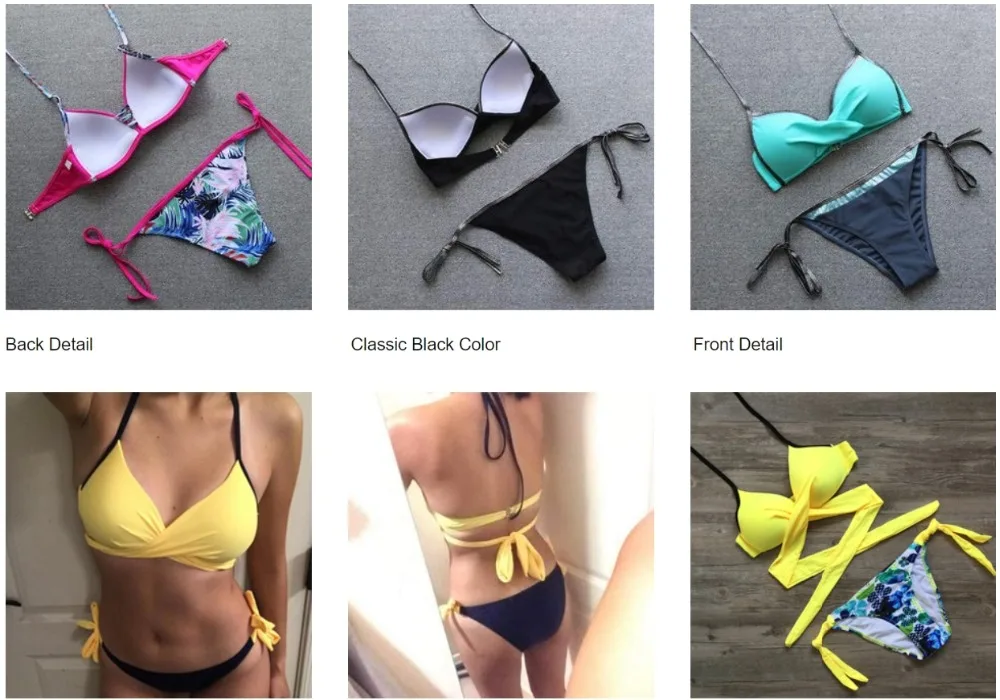 Женский раздельный купальник пуш ап сексуальный купальный костюм с треугольным