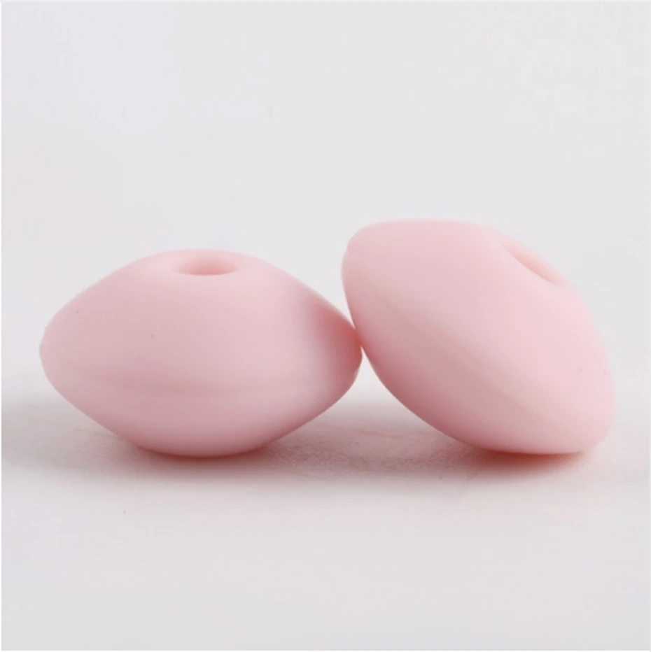 Candy Pink Силиконовые счеты бусины 30 шт. DIY пустышки цепи аксессуары бусы, не содержат Бисфенол А сделано для мамы чечевицы пищевой класс детский Прорезыватель 12 мм - Цвет: Candy Pink