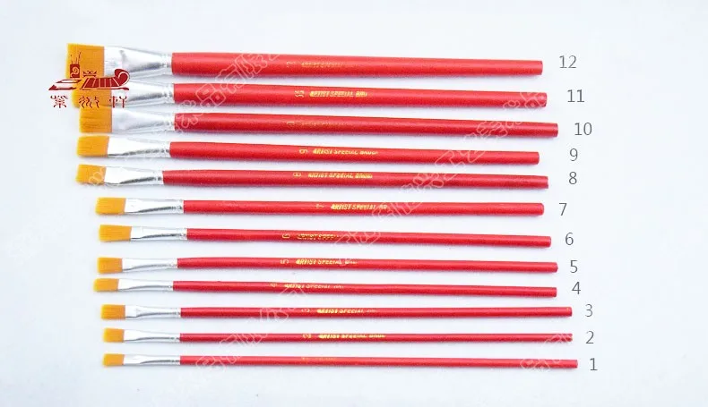 12 шт. нейлоновые кисти для гуаши рисования маслом|watercolor professional|professional art suppliesart