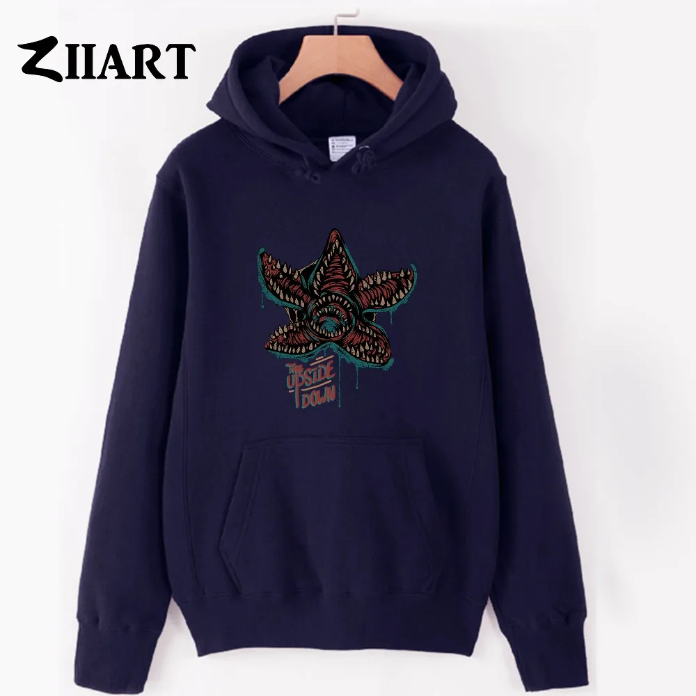 demogorgon the upside down Stranger Things couple clothes boys man male autumn winter fleece hoodies | Мужская одежда