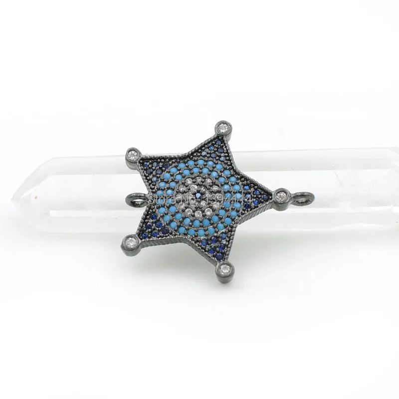 24*20*2 мм микро паве синий &amp клэт прозрачный CZ флейта подходит для женщин как DIY