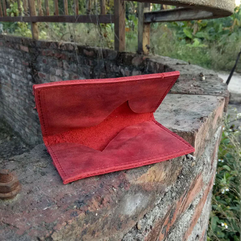 Винтажный держатель для кредитных карт из натуральной кожи кошелек визиток