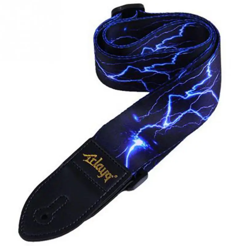 Lightning Section Альт фолк с принтом для гитары ремни утолщенные народные деревянные электрогитары бас ремни - Цвет: Lightning Section