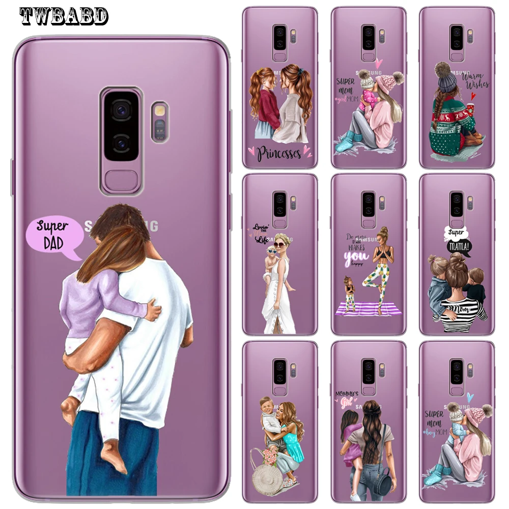 Чехол для телефона Super Dad Girl Модный чехол Samsung Galaxy S9 S8 S10 Plus S7 S6 Edge Lite Note 8 9 Funda