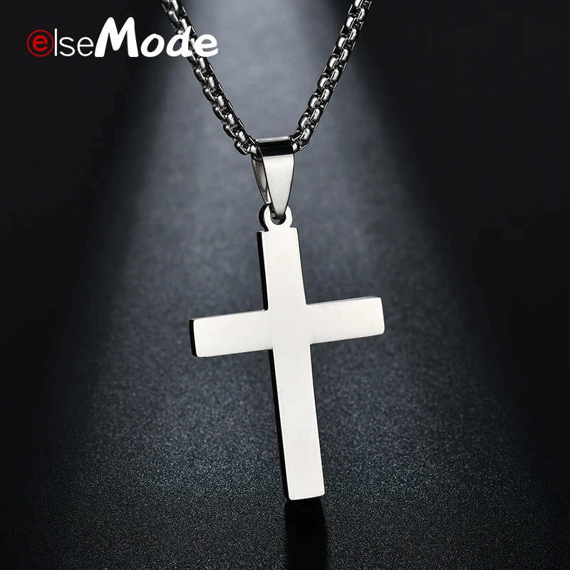 ELSEMODE простой серебристый цвет ожерелья из нержавеющей стали для женщин и мужчин