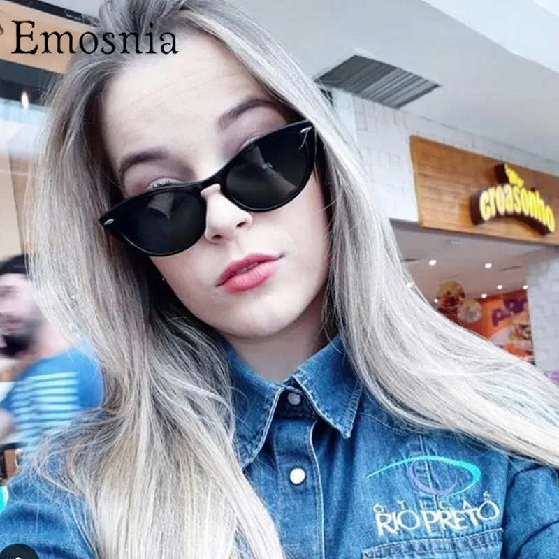 Женские и мужские Овальные Солнцезащитные очки Emosnia маленькие винтажные