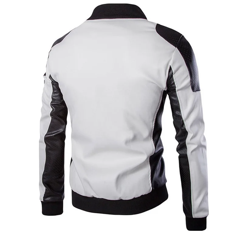 Новинка весна-осень 2019 мужские кожаные куртки с воротником-стойкой