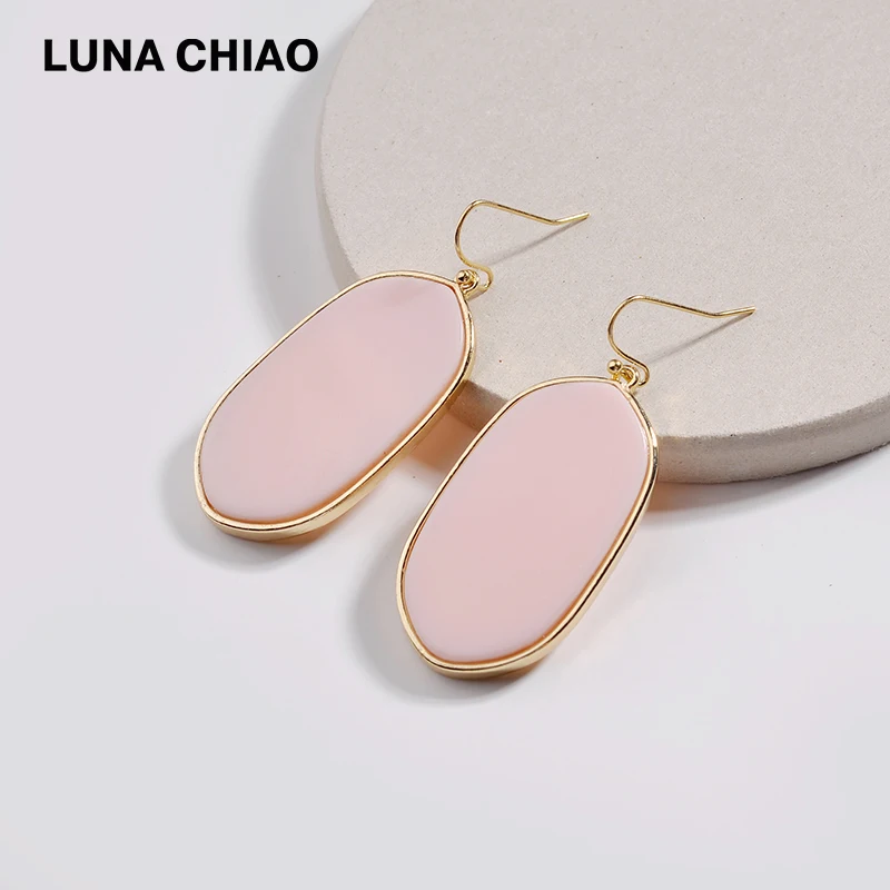Женские серьги капельки LUNA CHIAO Популярные яркие акриловые пластины из смолы и 10