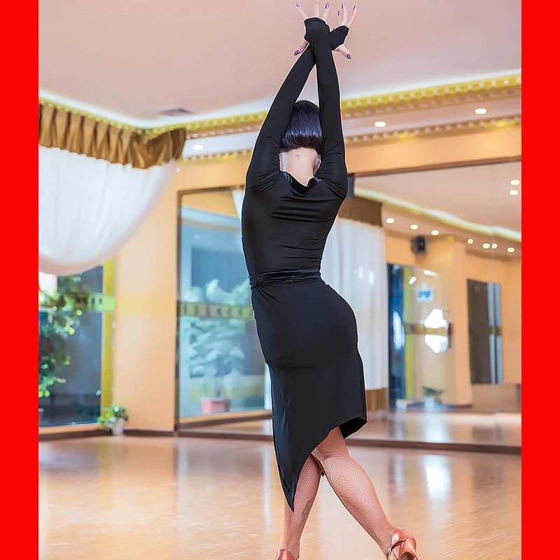 2019 New High Quality Latin Dance Dresses For Ladies Black Original Sexy Beauty Dress Women Female Elegant Costumes Y10600 | Тематическая