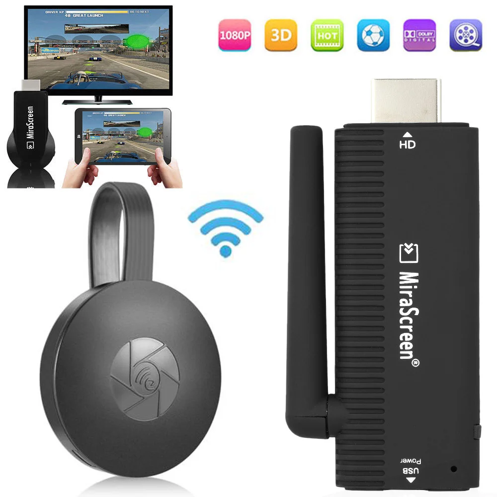 Mira экран зеркальное отображение беспроводной wifi DLNA AirPlay HDMI tv Stick дисплей ключ приемник адаптер для IOS Android телефон к телевизору