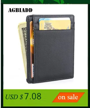 Agbiadd из натуральной яловой кожи тонкий Бизнес держателей карт rfid кредитной карты кошелек для Для мужчин Для женщин визитница Женские Кошельки 311