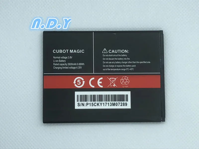 CUBOT MAGIC battery 2600mAh 100% Новый оригинальный запасной аккумулятор для волшебный сотовый