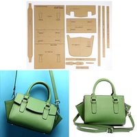 1 set acrylic stencil template diy leather handmade craft women handbag shoulder bag sewing pattern 34x17x14cm