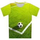 Новинка 2022, Детская 3D футболка, крутая футболка с рисунком Кубка мультфильма, футбола, тенниса, боулинга, мяча, Повседневная футболка для девочек и мальчиков, футболки с коротким рукавом, топы