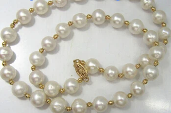 Free shipping &gt&gt@ 9-10 MM SOUTH SEA NATURAL White PEARL NECKLACE | Украшения и аксессуары