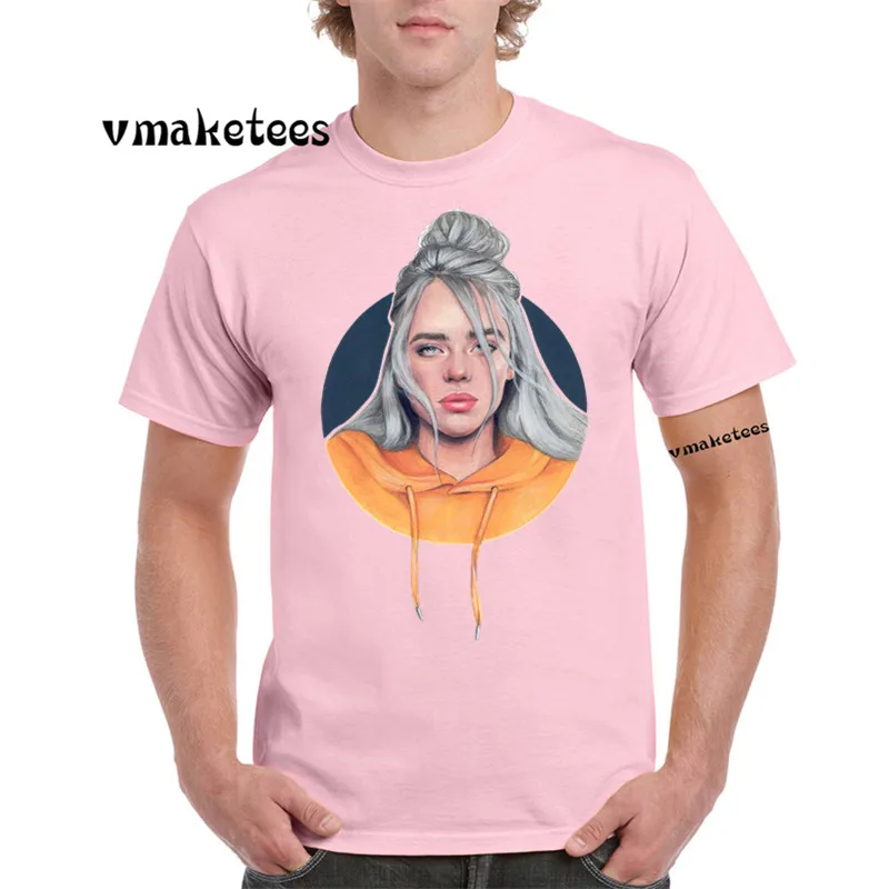 Billie Eilish модная футболка с круглым вырезом короткими рукавами летняя оверсайз для