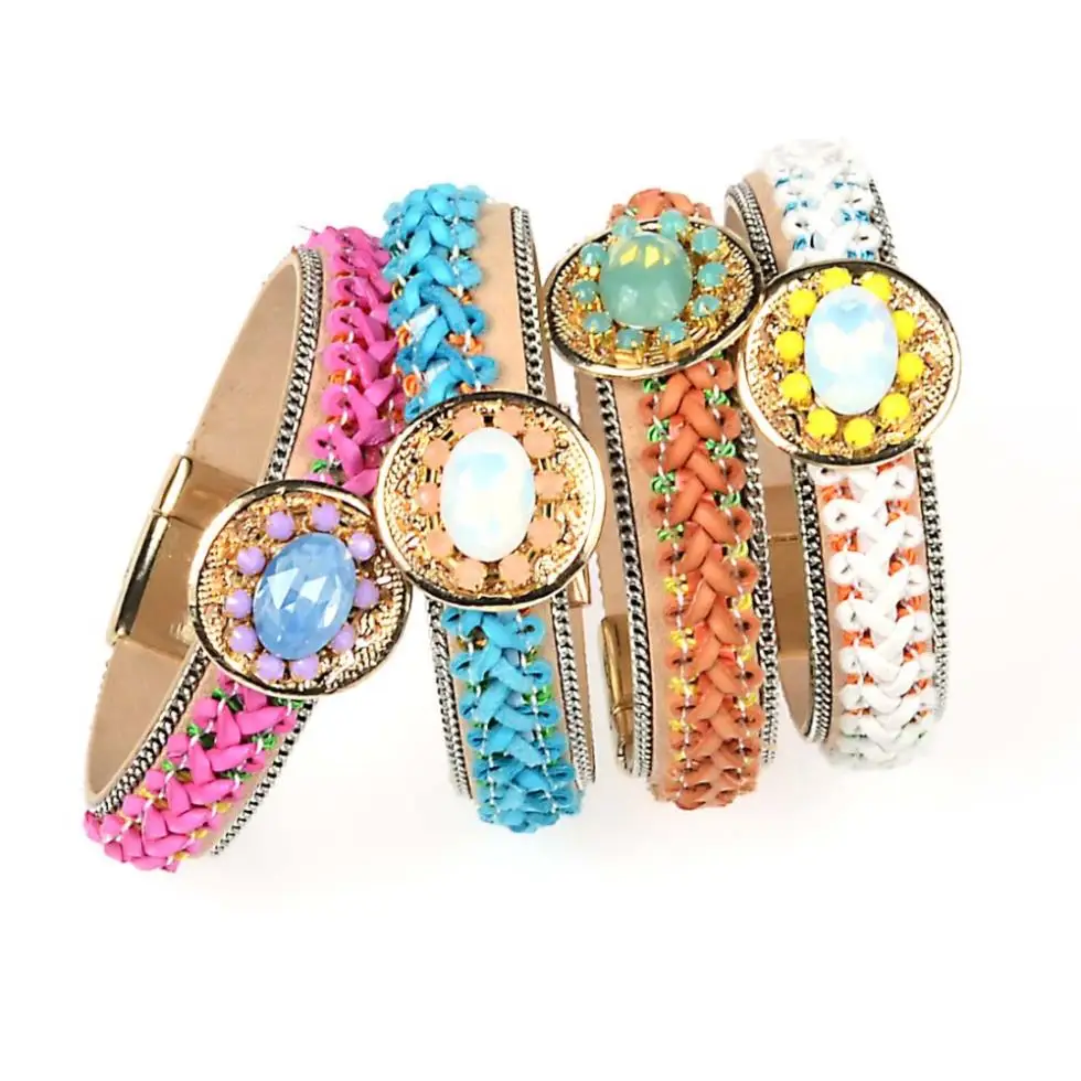 12 шт. Лидер продаж новый дизайн джинсы стиль браслет сердце Магнитный с кисточкой