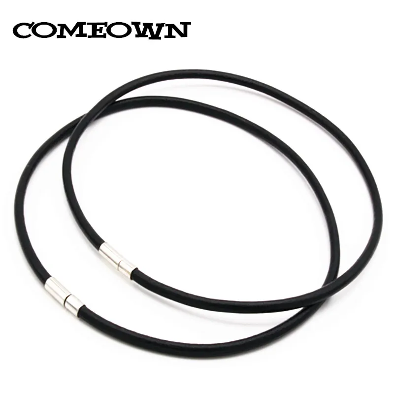 COMEOWN 10 шт. 4 мм (12-30 дюймов) черная пряжка кожаный шнур ожерелье для женщин сделай