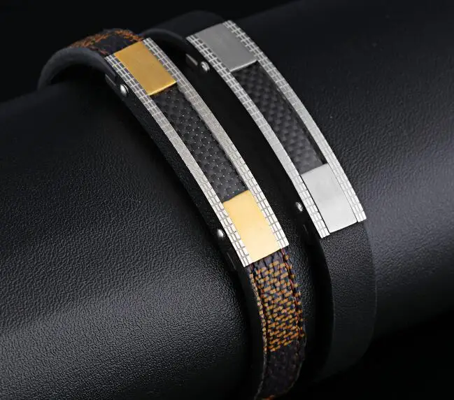 2017 brand new titanium steel with good кожаные браслеты греческий дизайн браслет унисекс мужские