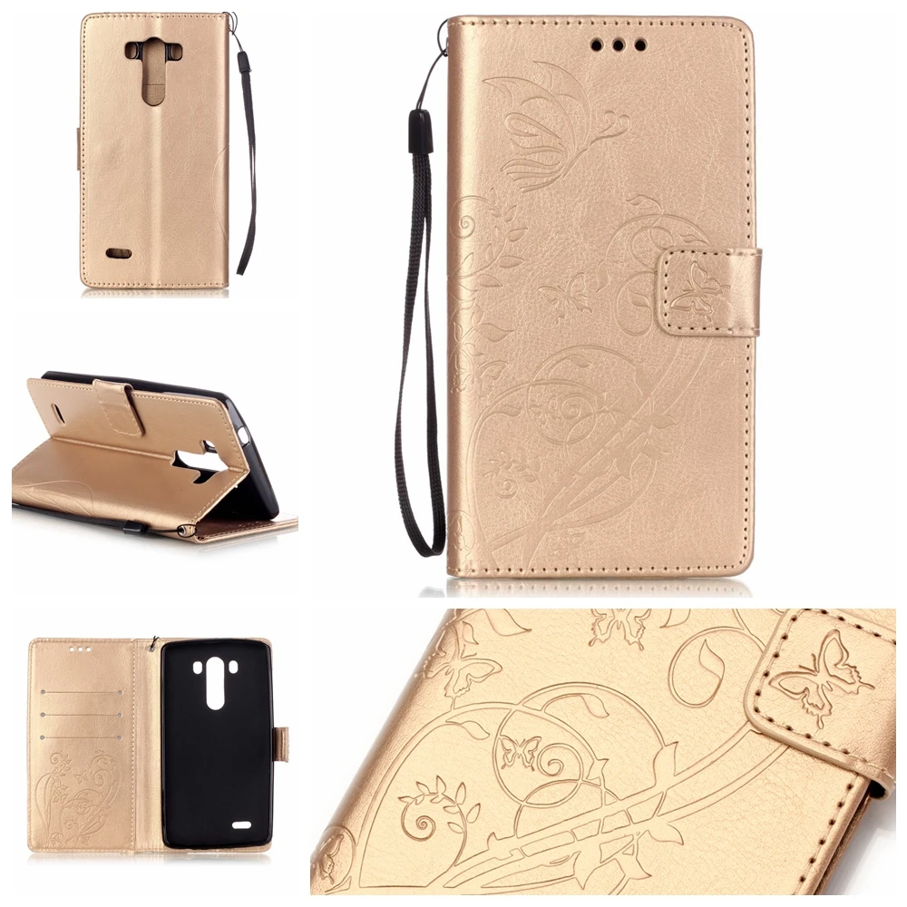 Coque Тиснением Цветок Кожаный Чехол Для LG G3 D850 F400 VS985 LS990 Телефон Случае Роскошный