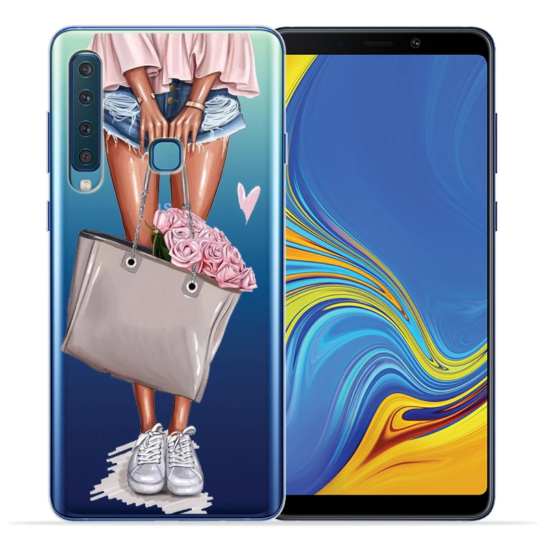 Модный чехол на высоком каблуке для девушек Samsung A9 2018 мягкий из ТПУ A6 A7 A8 Plus A3 A5 2016