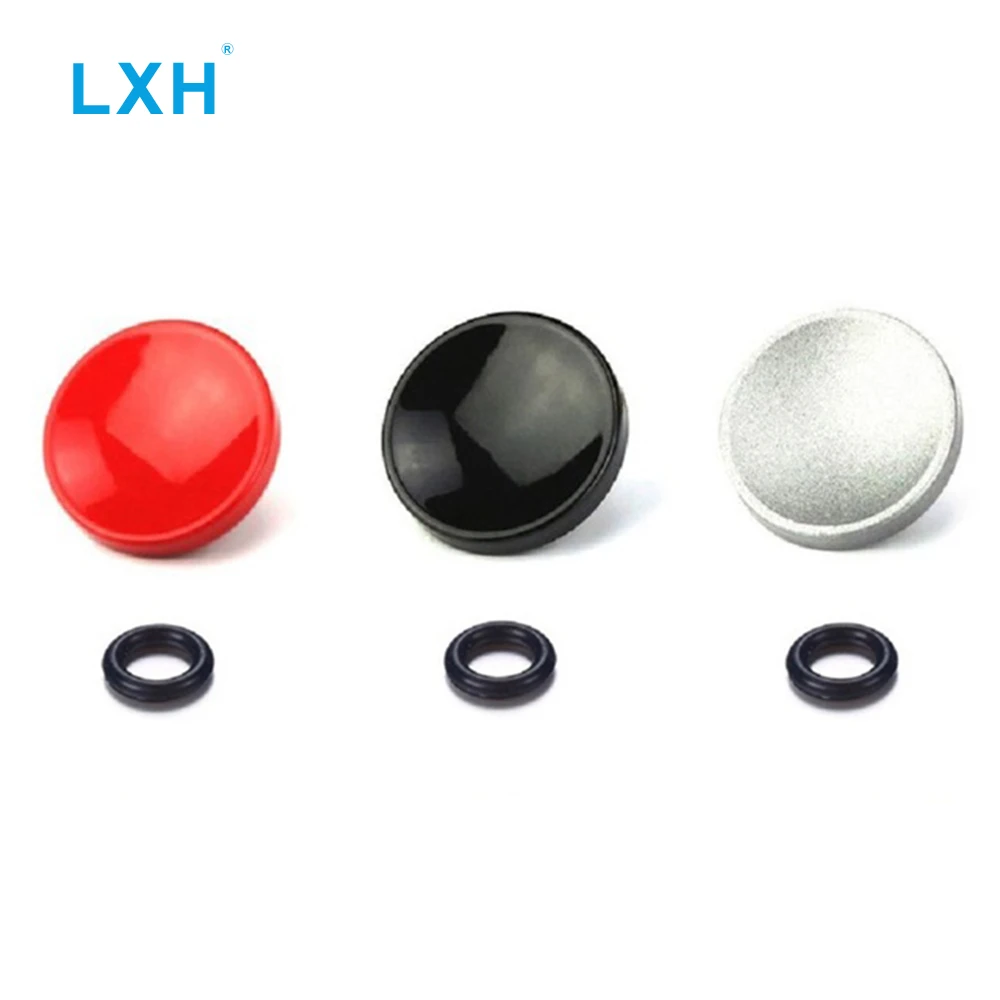 Red-Black-Silver LXH металлическая кнопка Камера мягкая спусковая Кнопка затвора с резиновым кольцом для ЖК-дисплея с подсветкой Fujifilm Fuji X-T20 X100F X-T2 X100T X-T10 X20 X30 - Цвет: Red-Black-Silver