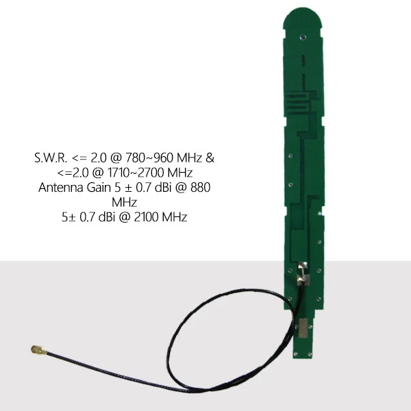 5pcs For CDMA/GPRS/GSM/LTE/3G/4G IPEX interface built-in PCB 4G antenna FR4 PCB substrate High gain antenna for Mini PCI-E 4G