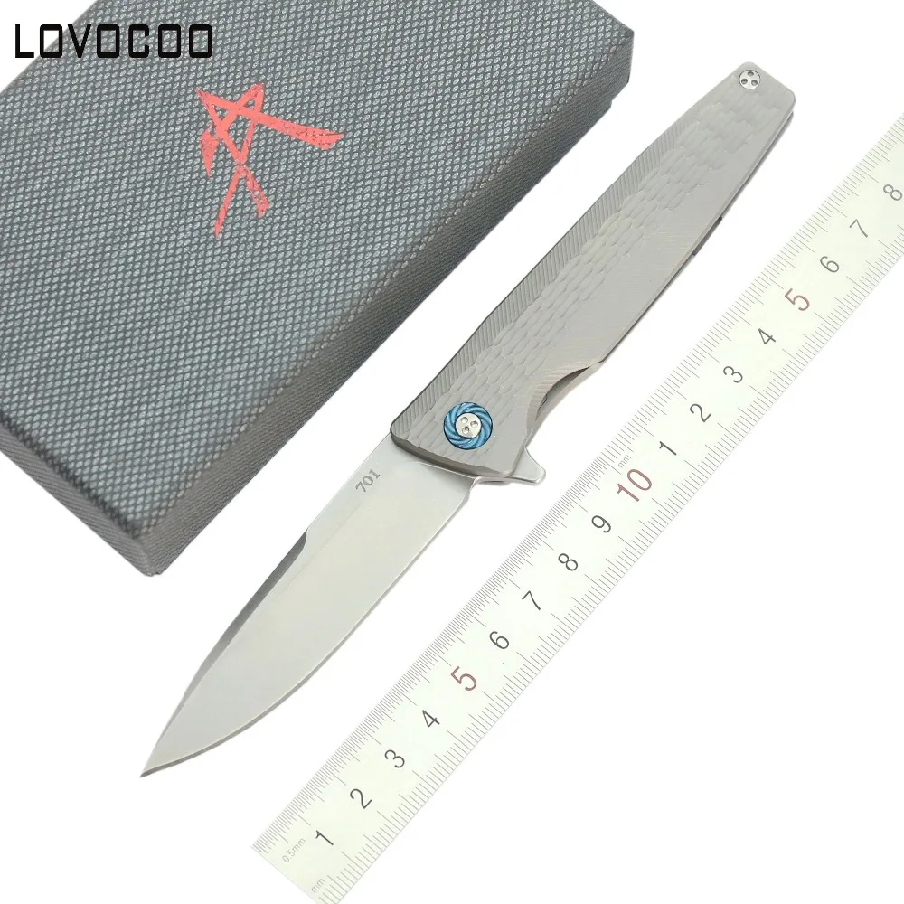 LOVOCOO оригинальный S35VN Flipper складной нож для ежедневного использования Титан ручка