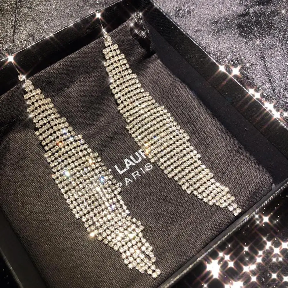 2019 летние Элитный бренд новый дизайн Роскошные серьги для женщин горный хрусталь