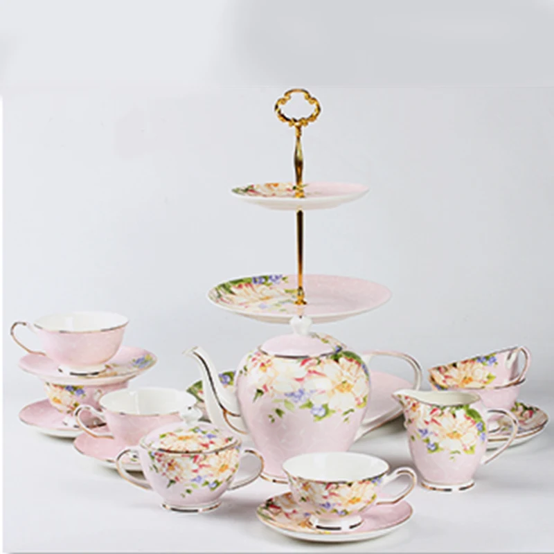 Набор кофейных чашек костяного фарфора английский послеобеденный чай набор