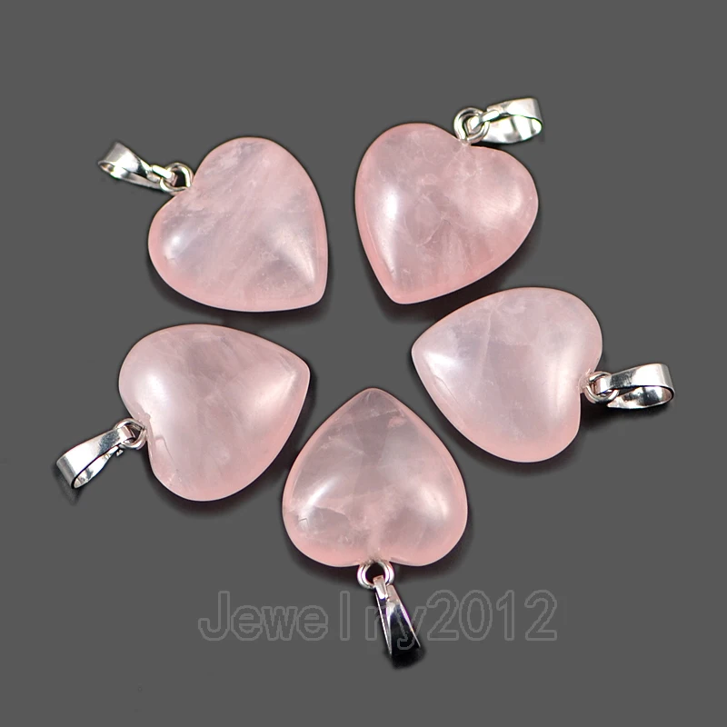 15 шт./лот натуральный камень камни сердце кулон целительная Рейки Чакра