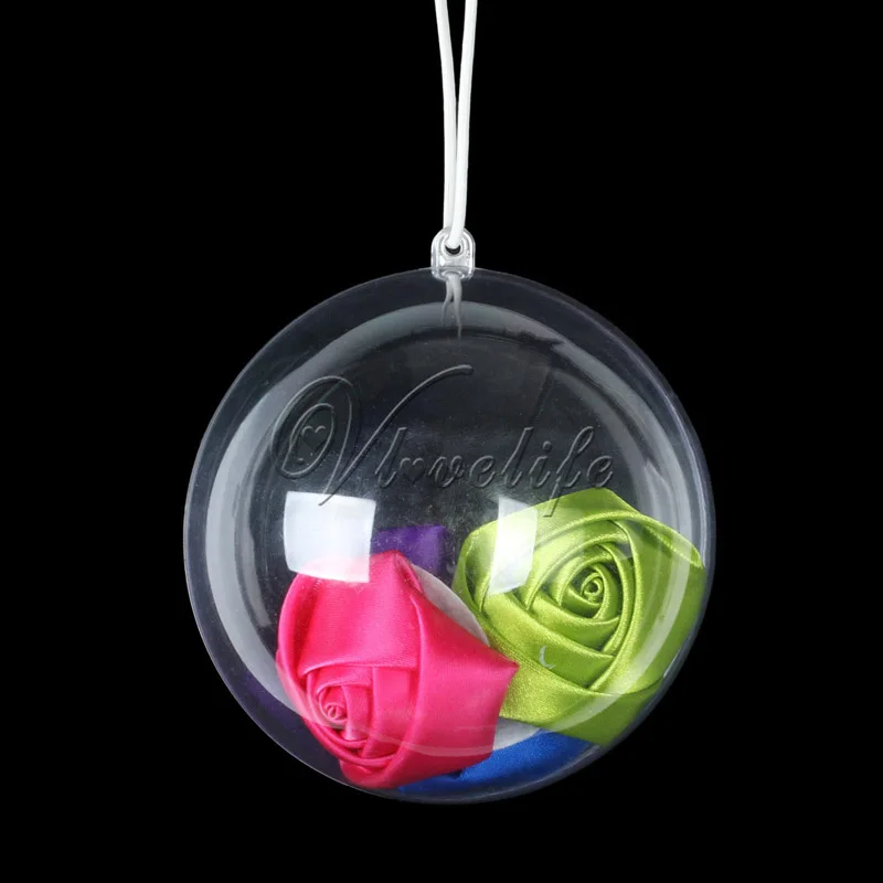 5x30 мм прозрачный подвесной шар круглый пластиковый Рождественские шары