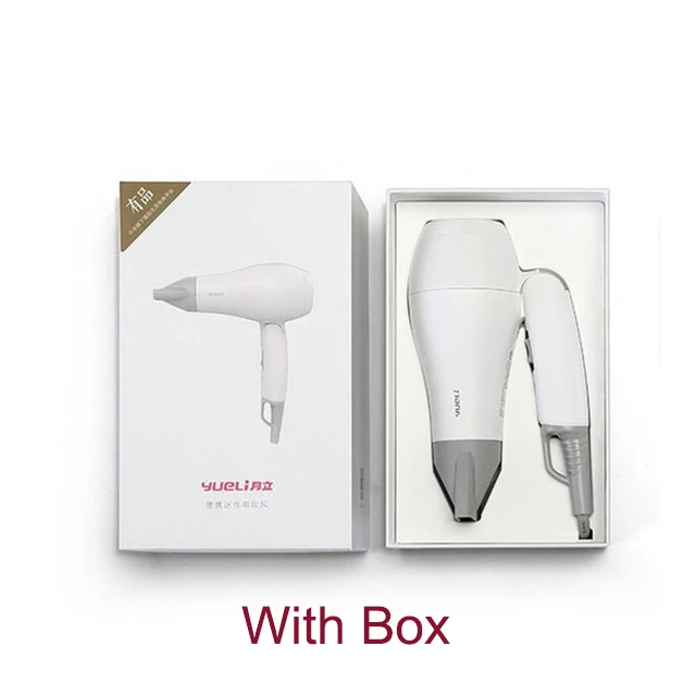 With Box Xiaomi Mijia Yueli мини-фен портативный размером с ладонь с сумкой для хранения фен для умного дома путешествия школы - Цвет: With Box