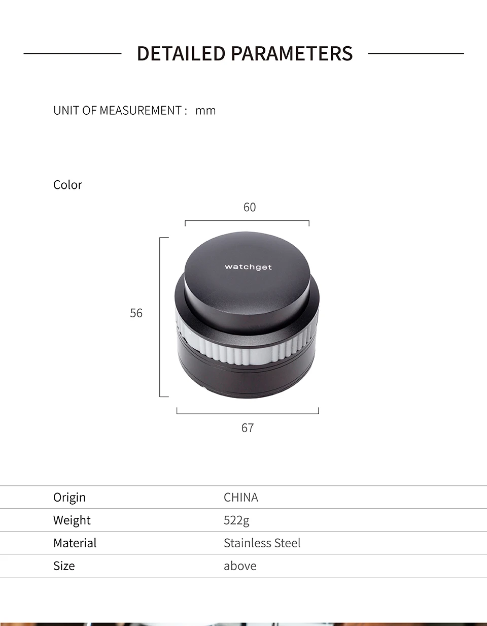 Watchget плоский пресс и отскок 58 мм нержавеющая сталь кофе порошок Es пресс o Bean трамбовочный пресс-молоток инструмент для распределения кофе